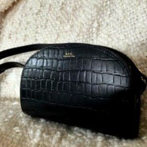 A.P.C DEMI LUNE BAG - CROCO